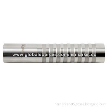 Stainless steel waterproof flashlight, Cree T6 LED, 1x 18650, 1100lm, aluminum alloy body, silverNew
